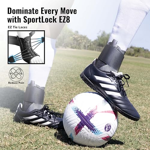 SportLock EZ8 Ankle Brace, Removable Stabilizers, Small