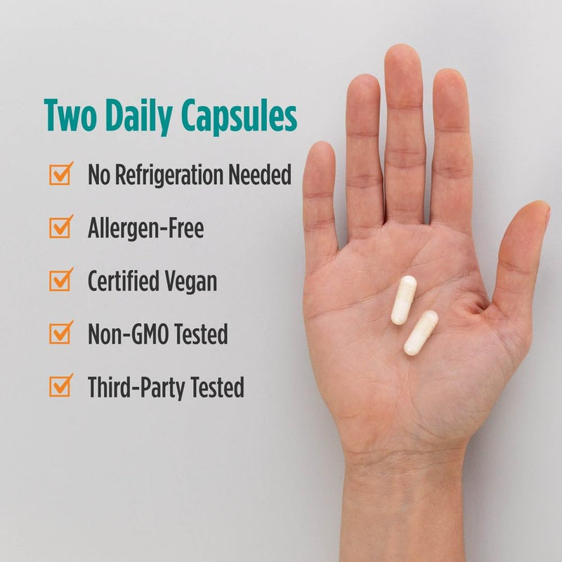 Nordic Naturals Nordic Flora Probiotic Daily, Immune Support - 60 Count | 4 strains, 12 billion CFU. Supports immune health, digestive wellness & optimal gut function. Vegan, Non-GMO. 30 servings. 60 Count (Pack of 1)