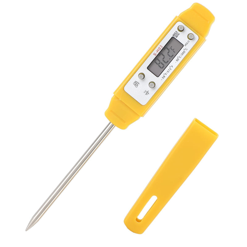 Akozon Digital Food Thermometer Automatic Calibration Pen High Accuracy Electronic Pocket Thermometer Yellow Home and Family Appliance and Decor - BeesActive Australia
