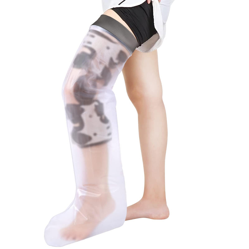 Waterproof Full Leg Cast Covers for Shower Adult, Extra Long Cast Covers for Shower Leg, Reusable Leg Cast Protector Cast Bag for Thigh Knee Foot Ankle Surgery Wounds Boots Braces, XL XL-Full Leg - BeesActive Australia