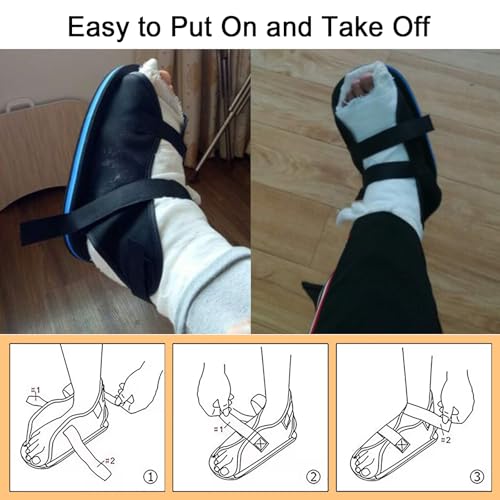 Cast Shoe Foot Fracture Support with Adjustable Strap, Post Op Shoe Women Men Broken Toe, Left or Right Feet Orthopedic Operations Surgery Shoe for Foot Sprains Ankle Fractures Toes Rehabilitation X-Large