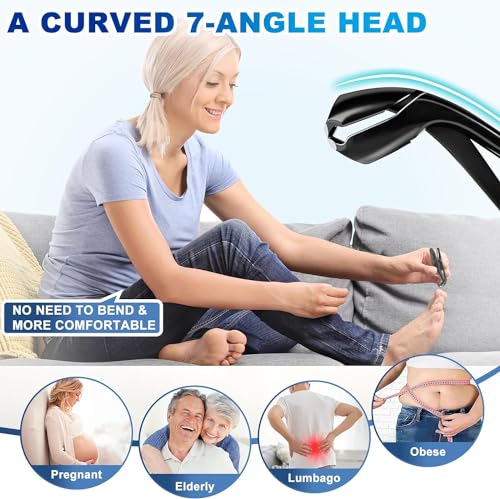 Toenail Clippers for Seniors Thick Toenails, 2026 Upgrade Angled Nail Clipper for Seniors, Toe Nail Clippers for Men with Wide Jaw Opening, Heavy Duty Fingernail Clipper Black Angled Nail Clippers