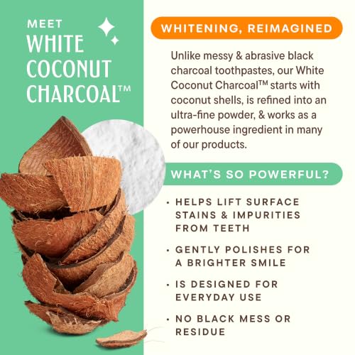 Dr. Ginger’s Whitening Toothpaste, White Coconut Charcoal, 4 oz, 2 Pack