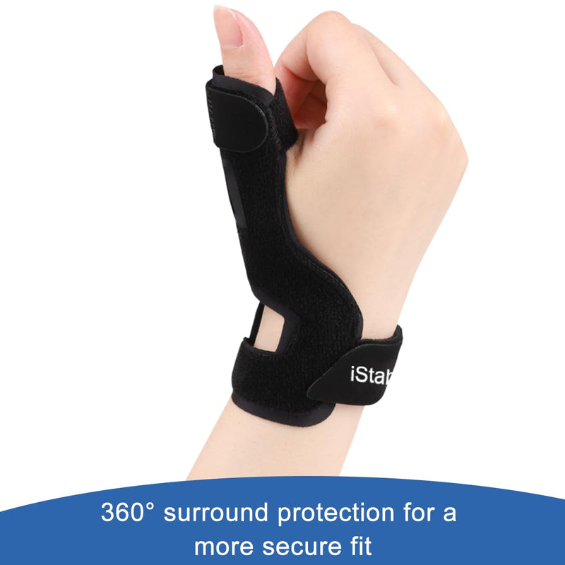 Thumb Spica Splint Brace - 2 Pack Trigger Finger Splint Wrist Support for CMC, De Quervain’s Tendonitis, Pain Relief, Arthritis, Tendonitis, Thumb Stabilizer Adjustable Fit Right or Left Hand Black - BeesActive Australia