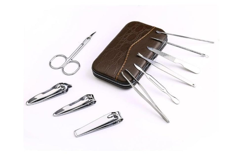 10 in 1 Stainless Steel Manicure Pedicure Kit Nail Care Tools Set for Men Women