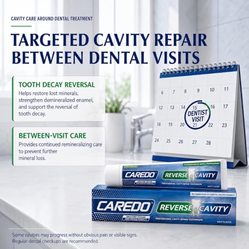 CAREDO Cavity Reversal Reversing Toothpaste, Reverse Cavities & Tooth Decay Spearmint 3.52 Ounce (Pack of 1)