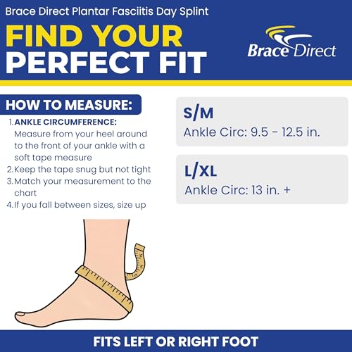 Brace Direct Plantar Fasciitis Day Splint- Splint for Arch and Heel Support L-XL