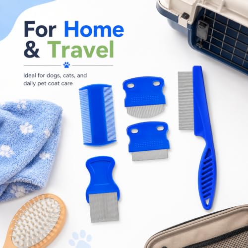 12 Pcs Flea Lice Comb & Tick Removal Tool,for Dogs, Cats
