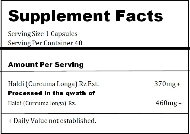 BASIC AYURVEDA Turmeric Curcuma Supplement - 460MG+ | 40 Capsules