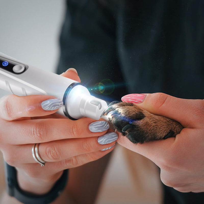 MiOYOOW Dog Nail Grinders, Electric Puppy Nail Clipper with LED Light & Smart Display, Low Noise Pet Nail Trimmer for Pet Dogs Cats - BeesActive Australia