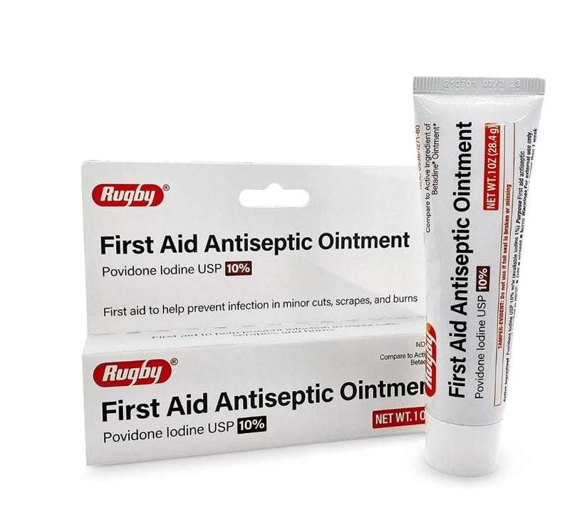 Major Pharmaceuticals Povidine Iodine USP First Aid Ointment for Cuts, Scrapes and Burns, 3 Count