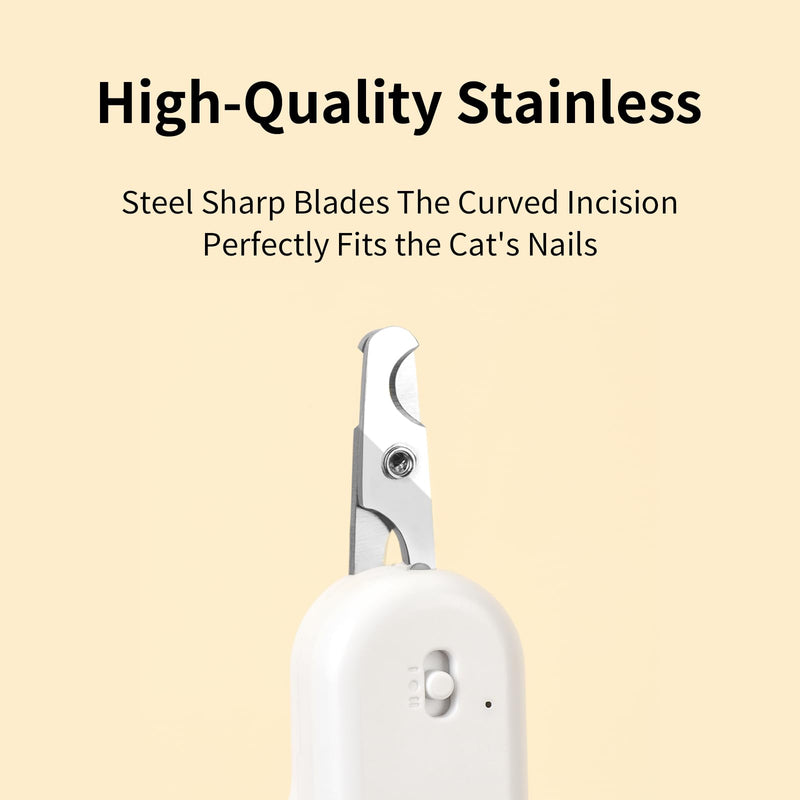 PAKEWAY Pet Nail Clipper with LED & -U-V Light, Cat Claw Trimmer with Ultra Bright LED Light for Nail Bloodline to Avoid Over Cutting, Sharp Angled Blade Grooming Tool for Dog Cat Rabbit Small Animals Suitable for Cats＆Dogs Green - BeesActive Australia
