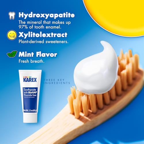 Karex Kid & Toddler Toothpaste Fluoride Free 2.3 Ounce (Pack of 3)