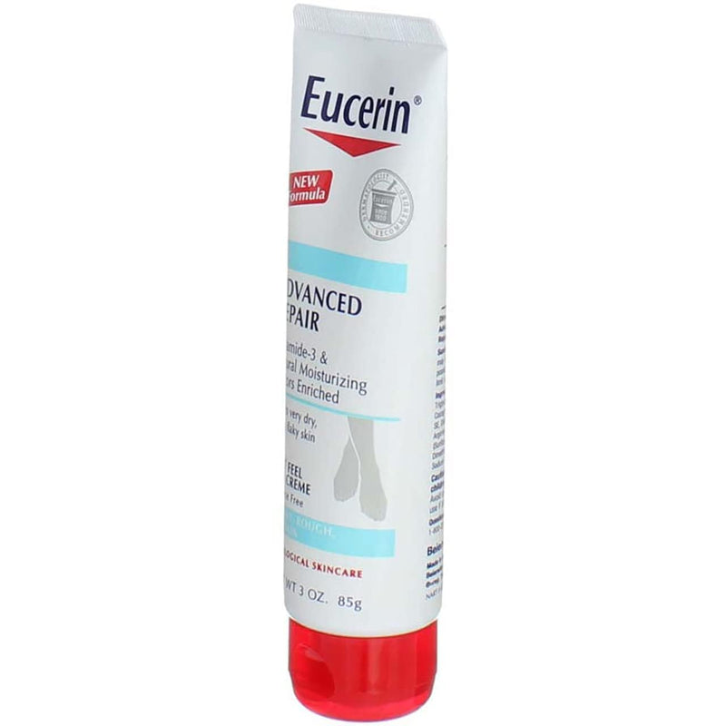 Eucerin Advanced Repair Foot Cream, Very Dry Skin, Light, Fragrance-Free, 3 oz 3 Ounce (Pack of 1)