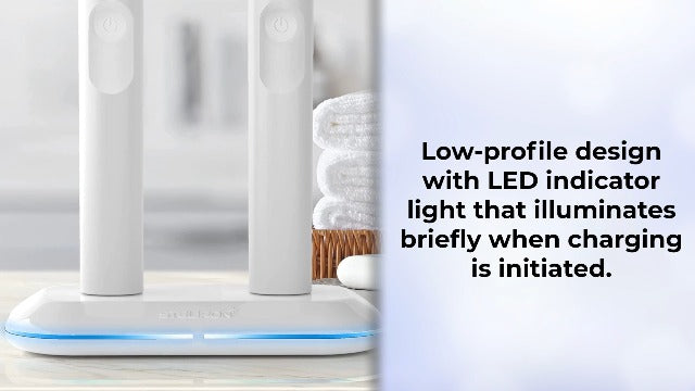 Galvanox Dual Toothbrush Charger for Philips Sonicare Electric Toothbrushes - Replacement for HX6100 Works with Protective Clean 4100, 6100, Kids Models & More (Waterproof Charging Base) 2-in-1