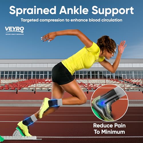 Lace Up Ankle Brace for Men & Women – Adjustable Ankle Support Straps for Sprained Ankle, Achilles Tendonitis, Ligament Injury & Pain Relief – Sports Ankle Brace for Basketball, Football & Volleyball (Large) Large