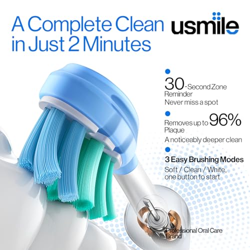 usmile P10S Sonic Electric Toothbrush, 180-Day Battery, Blue