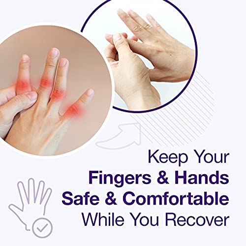 Armor Aluminum Baseball Finger Straightening Splint with Foam Lining to Immobilize Jammed Fingers, Mallet Injuries, or Knuckle Fractures Large