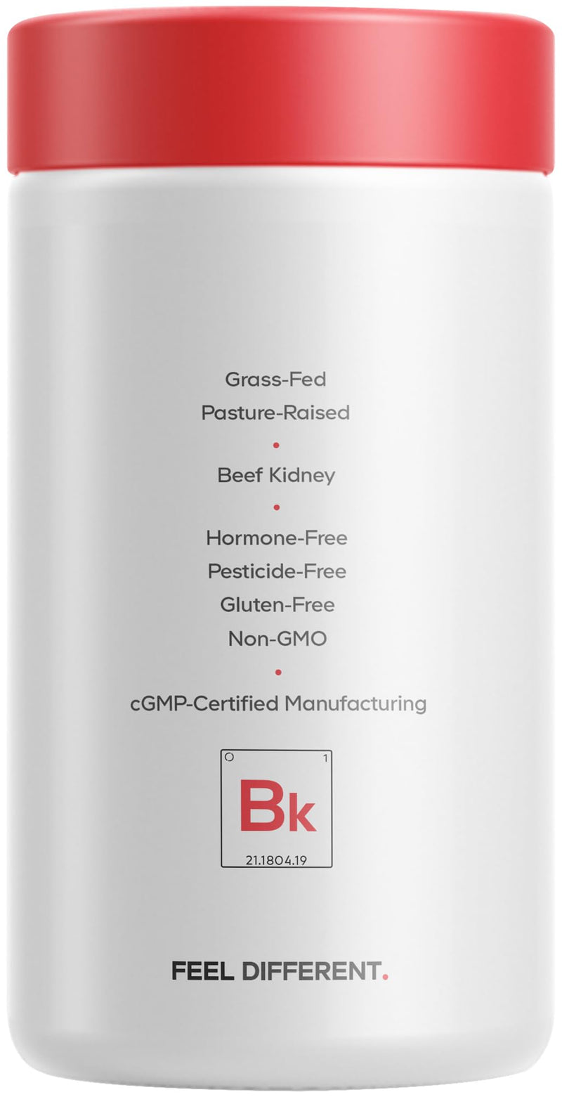 Codeage Beef Kidney, Grass-Fed, Freeze Dried, Desiccated, 180 Capsules | Grass-fed, freeze-dried, non-defatted desiccated bovine kidney glandular. Pasture raised. Non-GMO.
