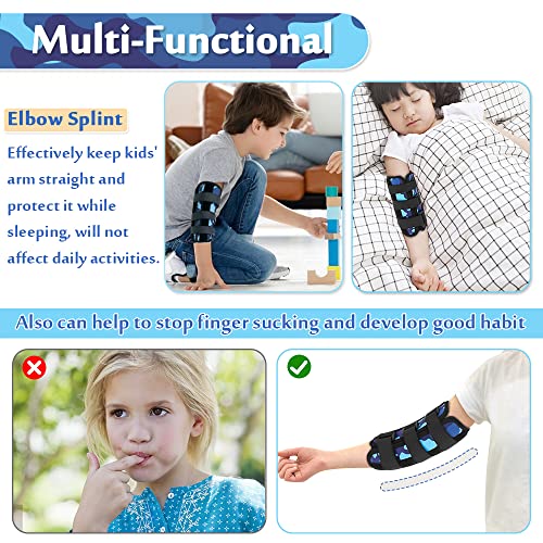 Pediatric Elbow Immobilizer Night Splint, Elbow Brace Cubital Tunnel Ulnar Nerve Entrapment, Arm Support Splint for Pain Relief, Child Restraint Stabilizer Brace (Small) Small