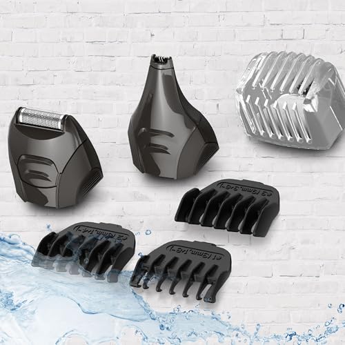 Remington All-in-One Grooming Kit, Lithium Powered, 8 Piece Set, Black 8-piece set