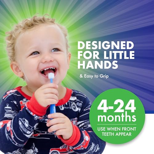 Brilliant Oral Care Bundle; 3 Pack of Baby Toothbrush - Blue Mint Yellow, 1 Pack of Child Toothbrush - Pink with Soft Bristles Round Head, Kids Fluoride Free Toothpaste, Spry Gel with Xylitol