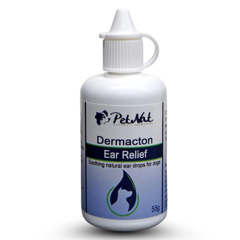 Dermacton Ear Relief Drops for Dogs | Stops head shaking, soothes sore, itchy, irritated ears | Stops Ear Odour & Discomfort Naturally
