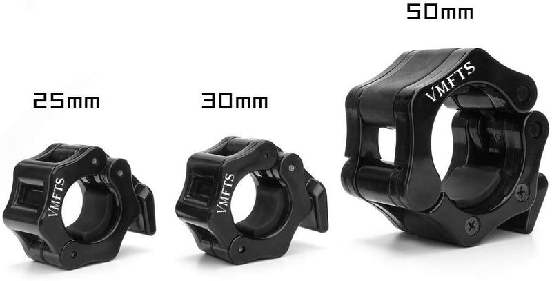 2 inch Olympic Barbell Clamps with Magnets Double Lock Non-Slip Magnetic Weight Clips 50mm Barbell Collars Quick Release Barbell Clips for Weightlifting Bars Body-Building Apparatus