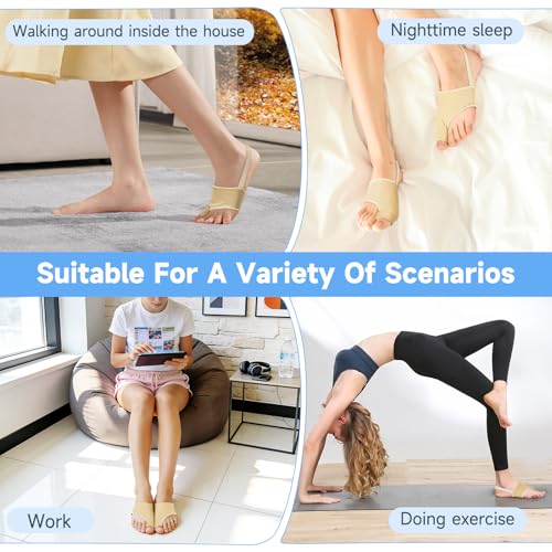 2PCS Bunion Corrector for Women & Men Big Toe, Bunion Splint with Spacers (1, Beige) 1