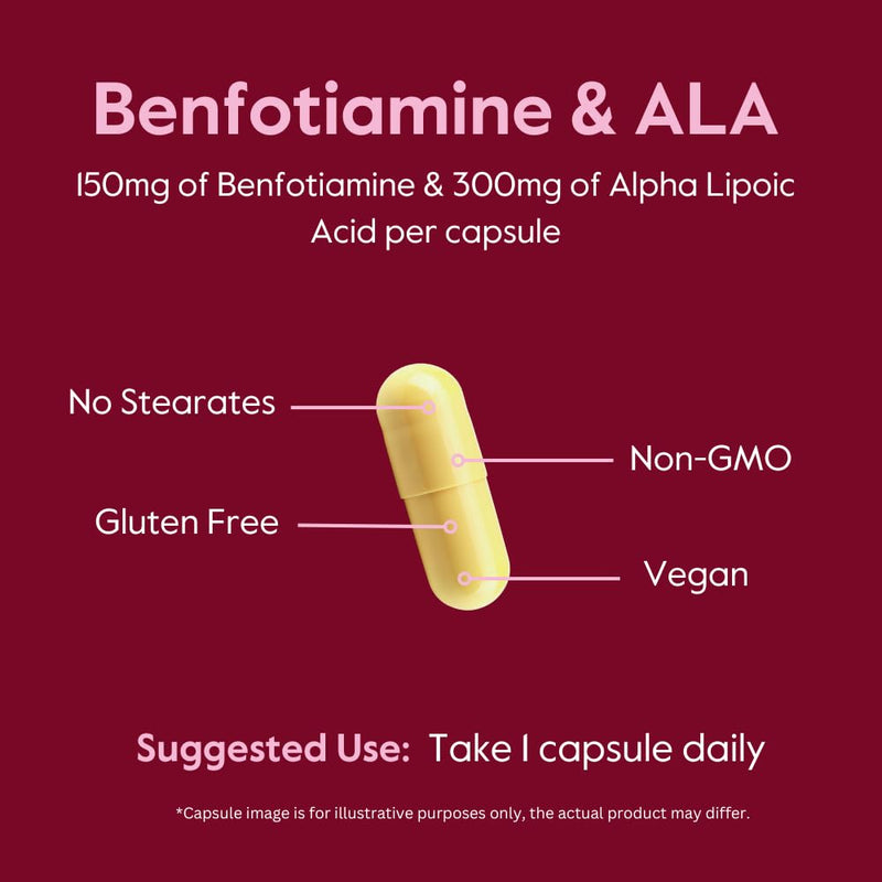 BESTVITE Benfotiamine 150mg/Alpha Lipoic Acid 300mg (240 Veg Caps)(120x2) | No Stearates - Vegan - Gluten Free - Non GMO - Fat Soluble Vitamin B1 Thiamine Supplement - ALA Supplement 120 Count (Pack of 2)