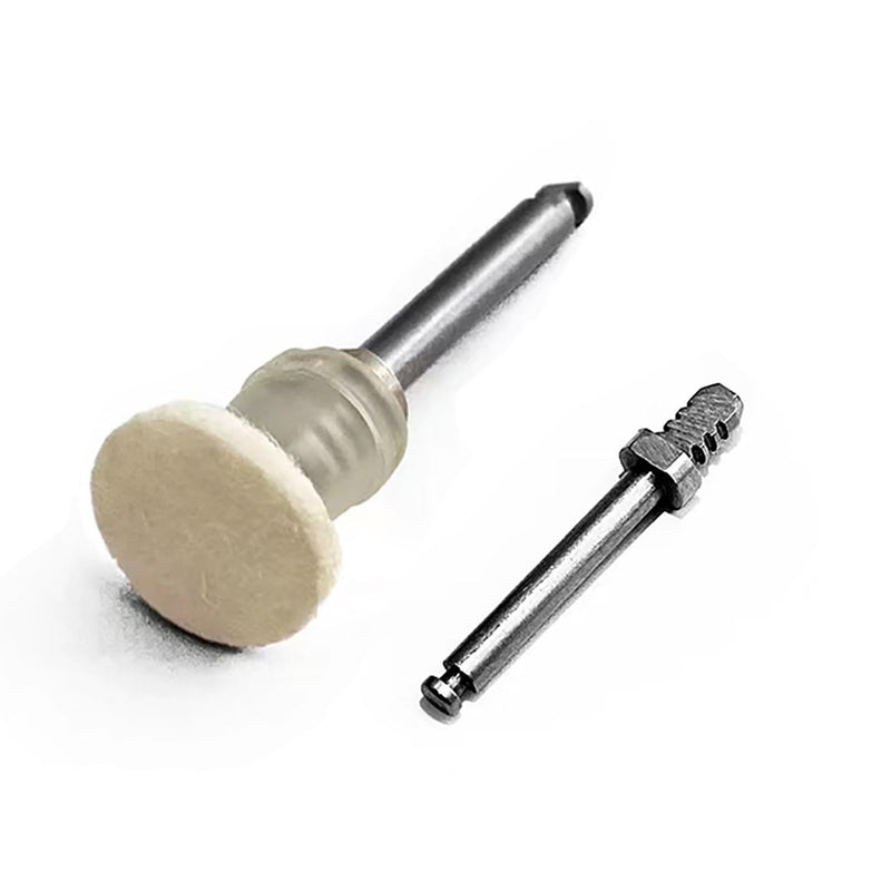 Dental Polishing Paste-Impregnated Disc, Dental Polisher Polishing Wheel Felt Finishing Disc with Mandrel for Tooth Polish Dentistry Tool