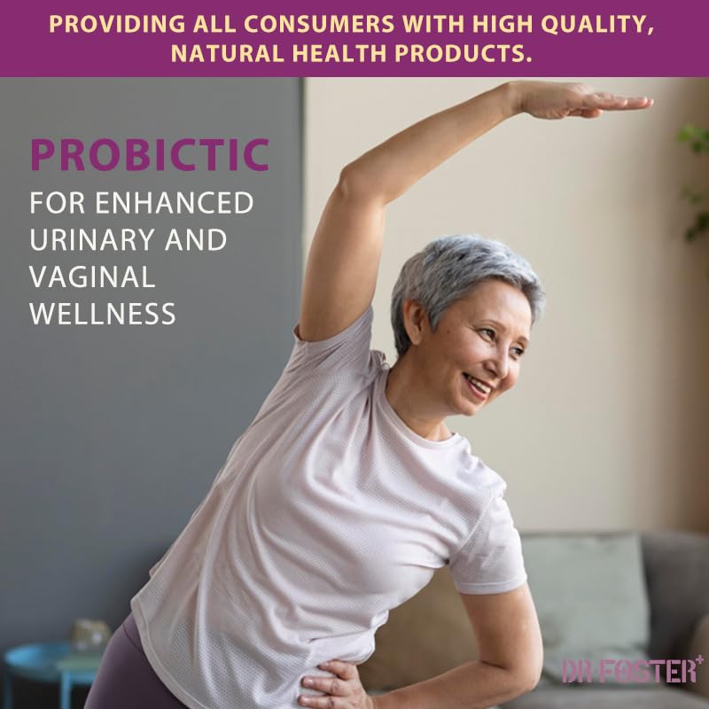 DRFOSTER Urinary Tract Health for Women, Vaginal Probiotics for Women pH Balance with D-Mannose, Cranberry, Probiotics and Prebiotics for Digestive Helath 90 Veggie Capsules 90 Capsules - BeesActive Australia