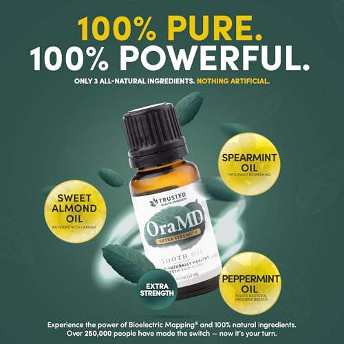 OraMD Pure Unwaxed Dental Floss 6-Pack Plus Extra Strength Tooth Oil Natural Toothpaste Mouthwash Alternative Chemical Free