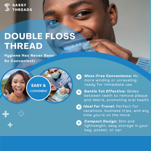3-in-1 Complete Dental Care Set (5 Pack - 250 Count): Double Thread Floss Picks, Toothpicks, and Tongue Scraper - Your Oral Hygiene Solution with Disposable Floss Sticks for On The Go or Travel 5