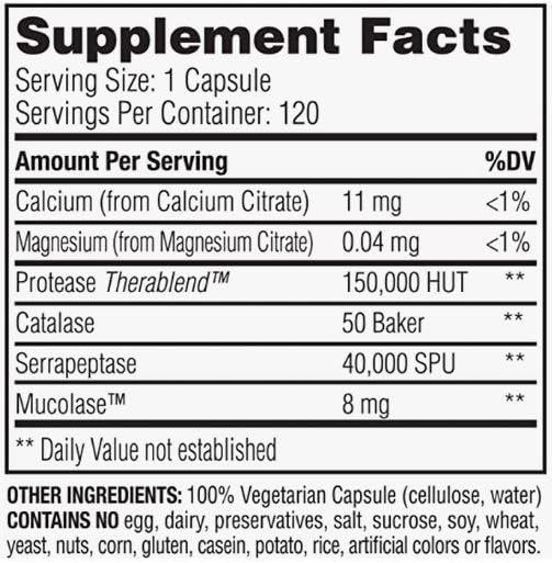 Enzymedica Immune Defense Regular Strength Caps - 120 Capsules | Proteolytic Enzyme Supplement for Men & Women, Immune Health Support Supplement with Protease, Catalase, Vegan 120 Count (Pack of 1)