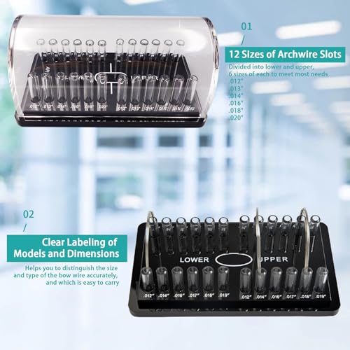 Acrylic Archwire Organizer Holder for Clinic Arrange and Store Teeth Arch Wires Use Acrylic (Round)