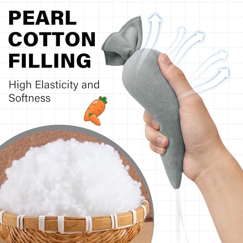 SPRING SEAON Carrot Shape Palm Protector for Hand, Soft Hand Positioning Cushion, Crystal Ultra-Soft Fabric with Pearl Cotton Filling, Comfortable Finger and Palm Support Pillow,Gray,2Pcs Gray 2