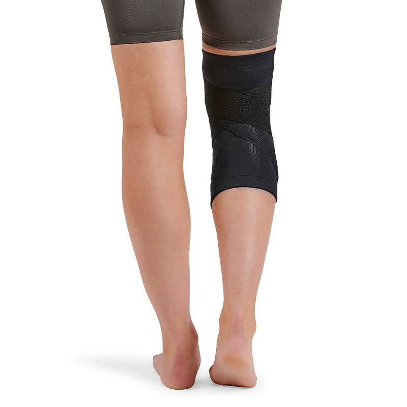 Tommie Copper Pro-Grade Compression Knee Sleeve, Unisex, Men & Women, Adjustable Ultimate Support Sleeve, Integrated Straps for Knee Stability & Muscle Support - Black, Large - BeesActive Australia