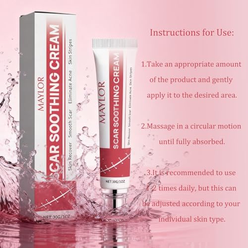 Gentle Scar Management Solution for Surgical Marks, Acne Spots, Burns & Keloids - Fragrance-Free, Non-Irritating Formula-Red (1) 1