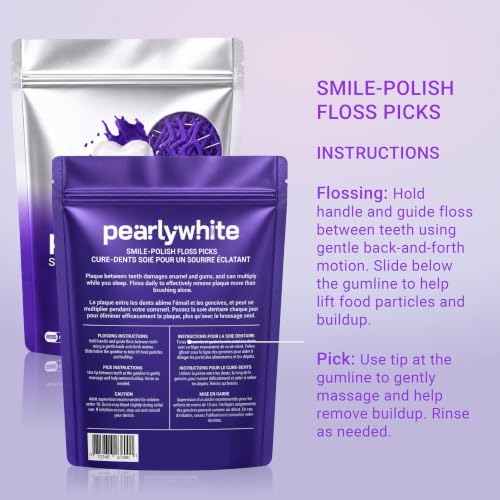 Pearly White V34 Dental Floss Picks, 200 Count, Pack of 4 4-Pack