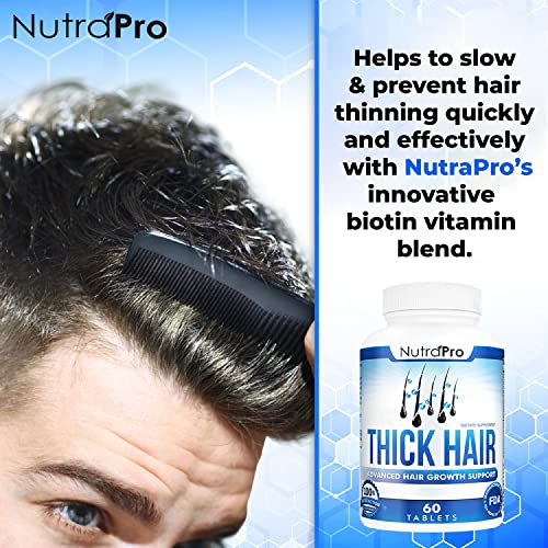 Thick Hair Growth Vitamins– Hair Growth Pills With DHT Blocker Stimulates Faster Growth for Weak, Thinning Hair–Biotin Hair Supplements with Keratin & Collagen Helps Men&Women Grow Perfect Hair. 60 Count (Pack of 1)