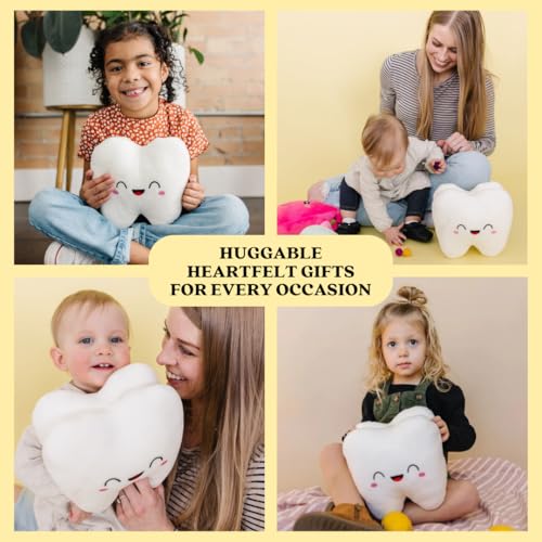 Nerdbugs Tooth Plush - The Molar The Merrier! - Dentist & Oral Surgeon Gift / Tooth Fair Pillow