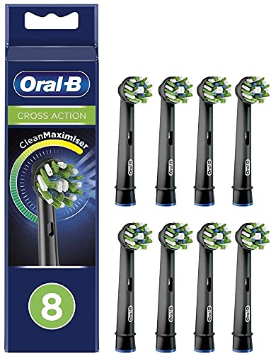 Brown Oral B Replacement Brush Multi-Action Brush/CROSS ACTION Black 8 Pieces EB50-8EL 8 Count (Pack of 1)