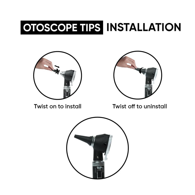 Disposable Otoscope Specula Tips, Single-Use Plastic Ear Speculum Covers, Medical-Grade, Pack of 72 Cover (2.5 mm & 4.0 mm) - BeesActive Australia