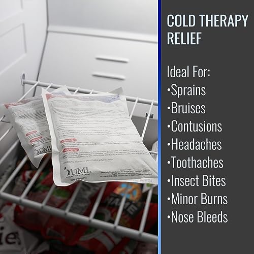 DMI Hot & Cold Reusable Gel Compress, Microwavable, Relieves Swelling and Pain, Increases Blood Flow, Warms Cold Hands & Feet, Ideal for Emergency First Aid, Pack of 2, One Small and One Large Pack