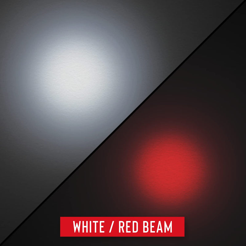 Coast FL1R 435 Lumen Dual Color (White/Red) Rechargeable LED Headlamp, Recharging Accessories Included