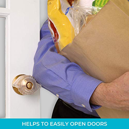 Stander Great Grips with Glow Inserts, Glow-in-the-Dark Door Knob Covers for Arthritis, Non-Slip Silicon Hand Grippers for Adults, Seniors, and Elderly, Open Doors Easily, Low Strength Aid, Set of 2 Pack of 1