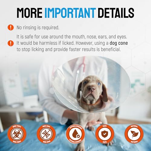 SILVER GRADE Dog Wound Spray Helps with Hot Spots, Irritations, Bites, Burns, Rashes, Itch, Scratching – Better Use with a Dog Cone to Stop Licking – Safe for Large and Small Breeds – 4 oz Wound spray - 4 Fl Oz