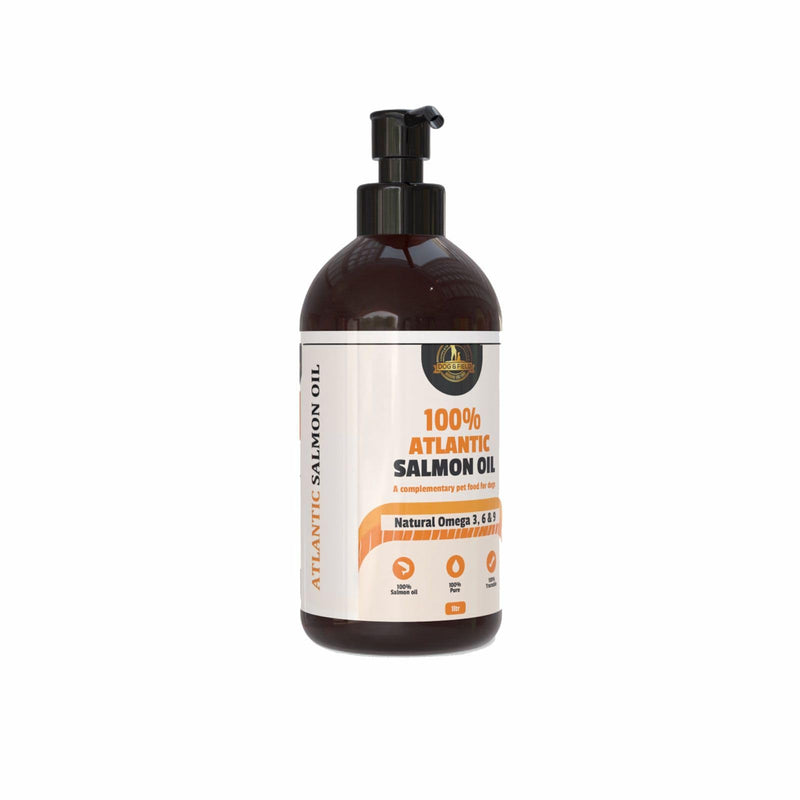 Dog & Field Atlantic Salmon Oil for Dogs, Cats & Pets - Omega 3 Fish Oil, Health Supplements for Joint Care, Immune Support, & Healthy Skin & Coat. Pet Food Supplement (1 Litre) 1 Litre