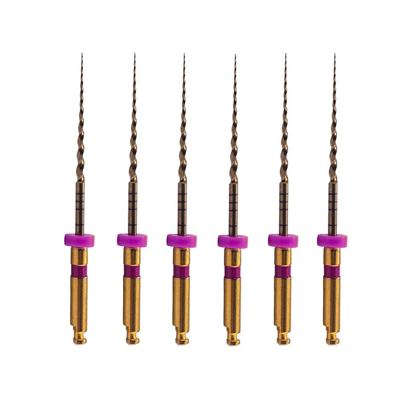 Easyinsmile X-Pro Gold Protaper NITI Rotary Files, 6PCS Endo Controlled Memory Files (S1 25MM) S1 25MM